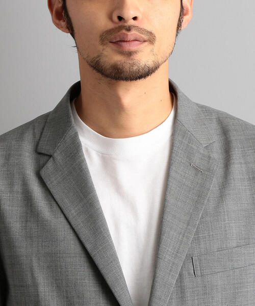 green label relaxing（グリーンレーベルリラクシング）の「NM◆SP ウオッシャブルトロ NT 2B ジャケット ＜機能性生地＞（テーラードジャケット・メンズ・グレー/ダークブラウン/ブラック/ネイビー・M/S/XS/XL/XXL/L）」の9枚目の写真