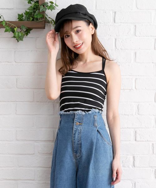 Newlyme（ニューリーミー）の「バッククロスキャミソール（キャミソール・レディース・グレー/カーキ/その他/ホワイト/ネイビー/ブラック/レッド/ピンク/ブラック×ホワイト/モカ・MEDIUM/SMALL/LARGE/X-LARGE/XX-LARGE）」の3枚目の写真