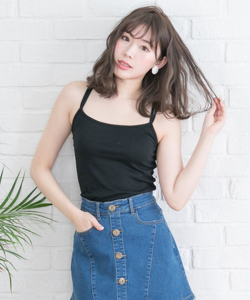 Newlyme（ニューリーミー）の「バッククロスキャミソール（キャミソール・レディース・グレー/カーキ/その他/ホワイト/ネイビー/ブラック/レッド/ピンク/ブラック×ホワイト/モカ・MEDIUM/SMALL/LARGE/X-LARGE/XX-LARGE）」の2枚目の写真