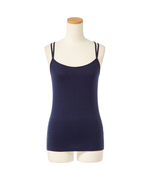 Newlyme（ニューリーミー）の「バッククロスキャミソール（キャミソール・レディース・グレー/カーキ/その他/ホワイト/ネイビー/ブラック/レッド/ピンク/ブラック×ホワイト/モカ・MEDIUM/SMALL/LARGE/X-LARGE/XX-LARGE）」の11枚目の写真