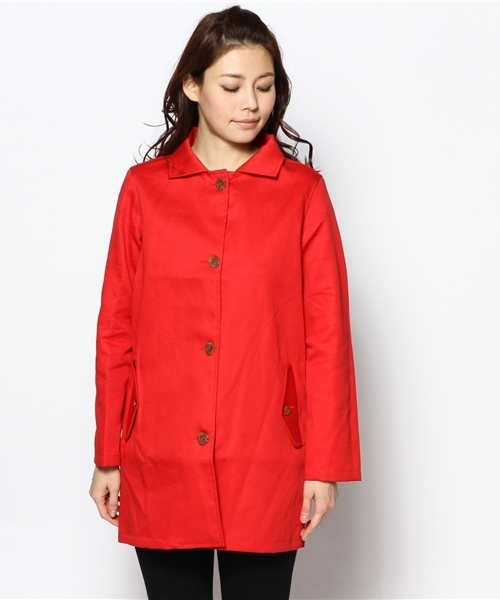 Ray BEAMS（レイビームス）の「BEAVER / ステンカラーコート（ステンカラーコート・レディース・ベージュ/レッド/ネイビー・34/36）」の4枚目の写真