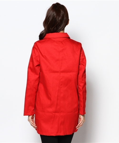 Ray BEAMS（レイビームス）の「BEAVER / ステンカラーコート（ステンカラーコート・レディース・ベージュ/レッド/ネイビー・34/36）」の6枚目の写真