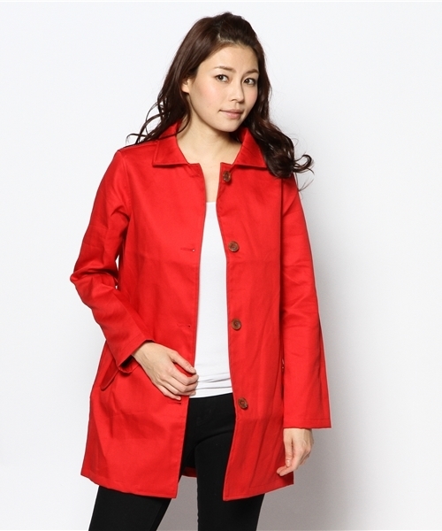 Ray BEAMS（レイビームス）の「BEAVER / ステンカラーコート（ステンカラーコート・レディース・ベージュ/レッド/ネイビー・34/36）」の10枚目の写真