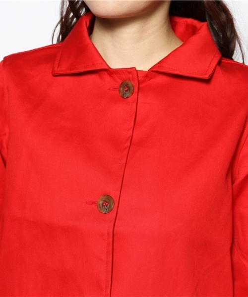 Ray BEAMS（レイビームス）の「BEAVER / ステンカラーコート（ステンカラーコート・レディース・ベージュ/レッド/ネイビー・34/36）」の11枚目の写真