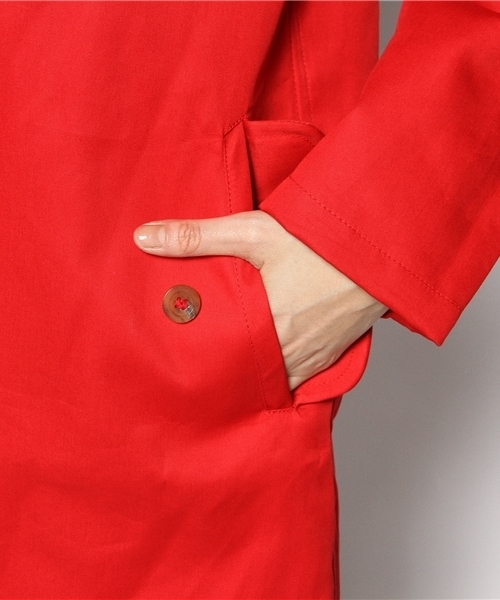 Ray BEAMS（レイビームス）の「BEAVER / ステンカラーコート（ステンカラーコート・レディース・ベージュ/レッド/ネイビー・34/36）」の13枚目の写真