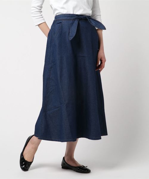 ehka sopo（エヘカソポ）の「デニムアソートスカート（スカート・レディース・ベージュ/ネイビー/カーキ/ブルー・ﾌﾘ-）」の4枚目の写真