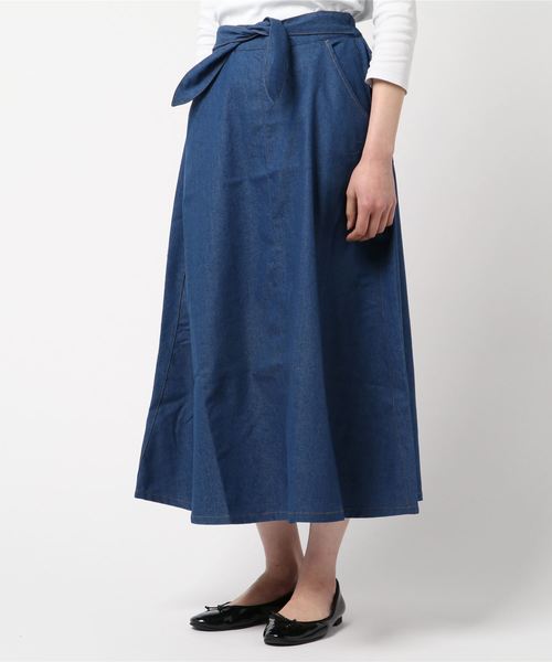 ehka sopo（エヘカソポ）の「デニムアソートスカート（スカート・レディース・ベージュ/ネイビー/カーキ/ブルー・ﾌﾘ-）」の7枚目の写真