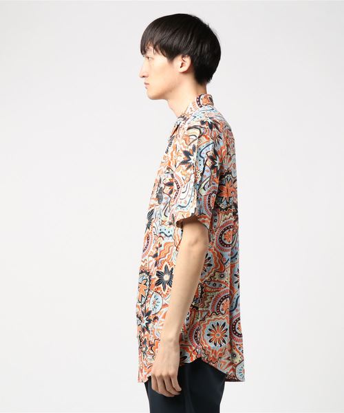 Quiksilver(クイックシルバー)の「半袖シャツ QUICKSILVER GQYWT03162(シャツ/ブラウス・メンズ・オレンジ/ブルー・M/L)」の3枚目の写真