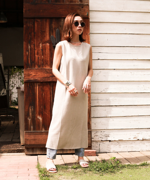 Auntie Rosa Holiday アンティローザホリデー の Holiday ピグメント鹿の子ワンピース ワンピース Wear
