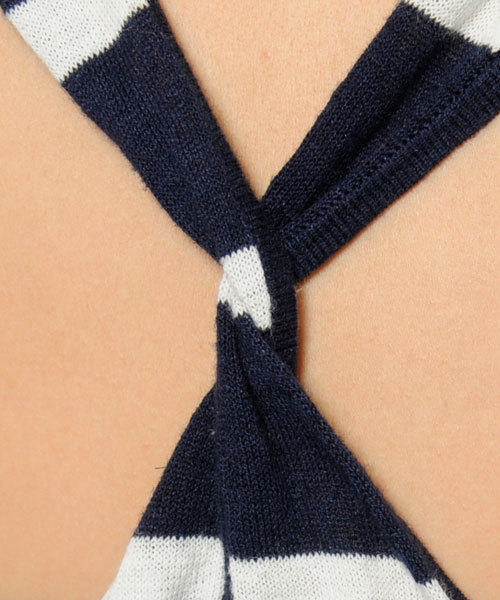 X-girl（エックスガール）の「TWISTED KNIT TANK（タンクトップ・レディース・ブラック/アッシュグレー/パープル/ネイビー・1/2）」の10枚目の写真