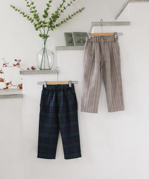 coen（コーエン）の「【coen キッズ / ジュニア】テーパードチェックアンクルパンツ（その他パンツ・キッズ・ネイビー/ベージュ・140/150/120/100/110/130）」の2枚目の写真