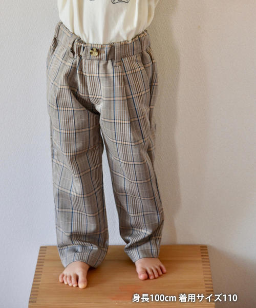 coen（コーエン）の「【coen キッズ / ジュニア】テーパードチェックアンクルパンツ（その他パンツ・キッズ・ネイビー/ベージュ・140/150/120/100/110/130）」の11枚目の写真