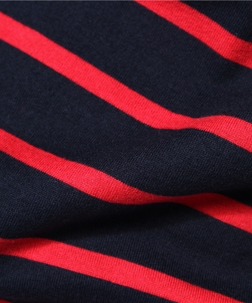 BEAMS（ビームス）の「○BEAMS / ボーダー ボートネック パッチポケット TEE（Tシャツ/カットソー・メンズ・ホワイト/ネイビー・SMALL/MEDIUM/LARGE/X-LARGE）」の9枚目の写真