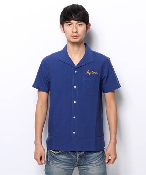 HYSTERIC GLAMOUR（ヒステリックグラマー）の「MEMBERS ONLY 半袖ボーリングSH（シャツ/ブラウス・メンズ・グリーン/ブルー/ブラック・SMALL/MEDIUM/LARGE）」の6枚目の写真