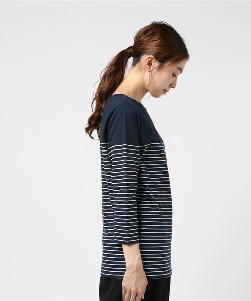 Champion(チャンピオン)の「チャンピオン LONG SLEEVE T-SHIRT(シャツ/ブラウス・レディース・ネイビー/ホワイト・M/L)」の3枚目の写真
