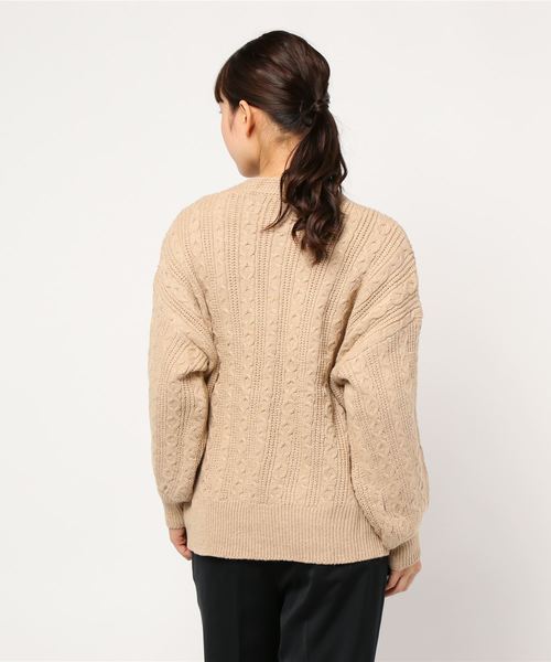 fifth（フィフス）の「ミディアム丈ニットカーディガン（カーディガン/ボレロ・レディース・ホワイト/ベージュ・MEDIUM）」の12枚目の写真