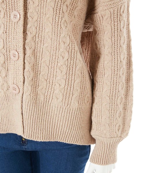 fifth（フィフス）の「ミディアム丈ニットカーディガン（カーディガン/ボレロ・レディース・ホワイト/ベージュ・MEDIUM）」の8枚目の写真