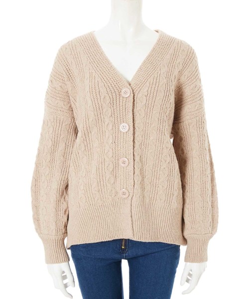 fifth（フィフス）の「ミディアム丈ニットカーディガン（カーディガン/ボレロ・レディース・ホワイト/ベージュ・MEDIUM）」の10枚目の写真
