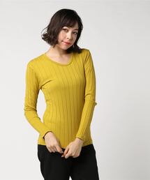 【YOUNG & OLSEN The DRYGOODS STORE】/BROAD RIB U-NECK LS