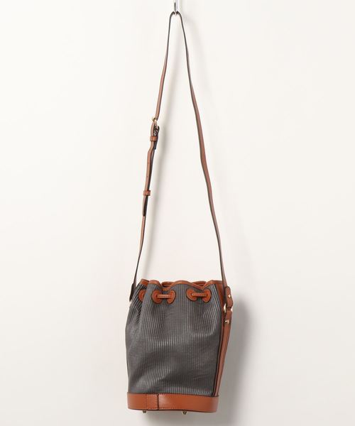 florist（フローリスト）の「巾着バケツバイカラーショルダーバッグ（ショルダーバッグ・レディース・ベージュ/グレー/ブルー/キャメル/ブラック・FREE）」の13枚目の写真