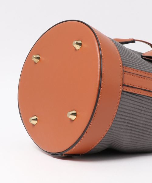 florist（フローリスト）の「巾着バケツバイカラーショルダーバッグ（ショルダーバッグ・レディース・ベージュ/グレー/ブルー/キャメル/ブラック・FREE）」の7枚目の写真