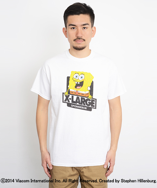XLARGE(エクストララージ)の「S/S TEE SPONGEBOB OG / スポンジ・ボブ(Tシャツ/カットソー・メンズ・ホワイト/ブラック/イエロー・MEDIUM/X-LARGE/LARGE/SMALL)」の5枚目の写真