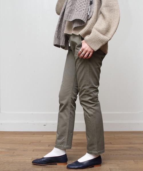 D.M.G.（ドミンゴ）の「D.M.G. / ディーエムジー　クラシックトラウザー 13-787（その他パンツ・レディース・カーキ/ホワイト/ベージュ・S/XS/M）」の8枚目の写真