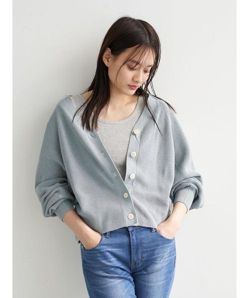 AMERICAN HOLIC（アメリカンホリック）の「Ｖネックドルマンニットカーディガン　＊（カーディガン/ボレロ・レディース・アイボリー/ライトグレー/ベージュ/サックスブルー/ネイビー・MEDIUM/LARGE）」の19枚目の写真