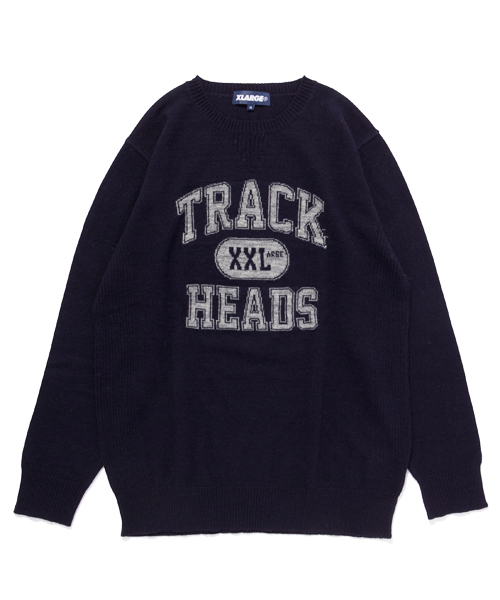 XLARGE(エクストララージ)の「INTERSIA KNIT SWEATER(ニット/セーター・メンズ・アッシュグレー/ネイビー・MEDIUM/LARGE/X-LARGE/SMALL)」の2枚目の写真