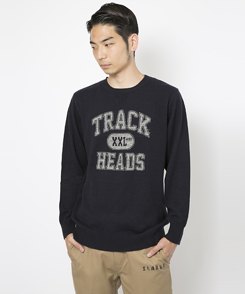 XLARGE(エクストララージ)の「INTERSIA KNIT SWEATER(ニット/セーター・メンズ・アッシュグレー/ネイビー・MEDIUM/LARGE/X-LARGE/SMALL)」の4枚目の写真