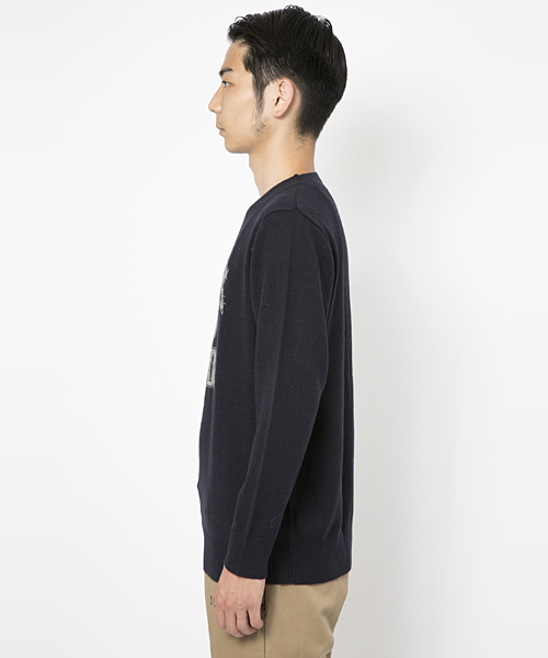 XLARGE(エクストララージ)の「INTERSIA KNIT SWEATER(ニット/セーター・メンズ・アッシュグレー/ネイビー・MEDIUM/LARGE/X-LARGE/SMALL)」の7枚目の写真