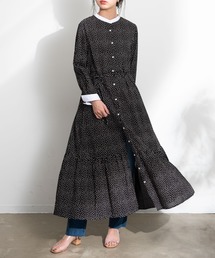 Aunt Marie's | AUNT MARIE'S コットンローンクレリックロングシャツワンピース(ワンピース)