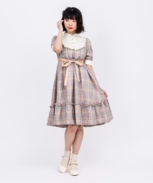 axes femme（アクシーズファム）の「チェック柄ワンピース（ワンピース
