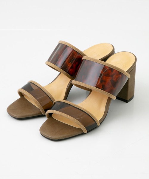 STUDIOUS（ステュディオス）の「【STUDIOUS】スクエアトゥクリアサンダル（サンダル・レディース・ブラック/マルチ/ベージュ/ブラウン・1/2）」の5枚目の写真