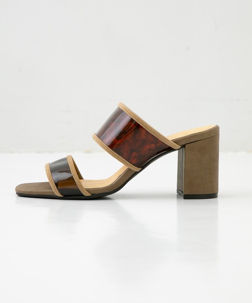 STUDIOUS（ステュディオス）の「【STUDIOUS】スクエアトゥクリアサンダル（サンダル・レディース・ブラック/マルチ/ベージュ/ブラウン・1/2）」の11枚目の写真