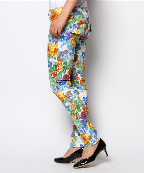 WEGO（ウィゴー）の「WEGO/花柄スキニーパンツ（その他パンツ・レディース・イエロー・FREE）」の2枚目の写真