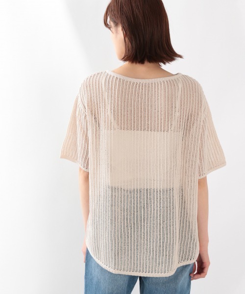 LOWRYS FARM（ローリーズファーム）の「スカシアミプルオーバー　887605（Tシャツ/カットソー・レディース・ブラック/ベージュ/アイボリー/パープル・FREE）」の5枚目の写真