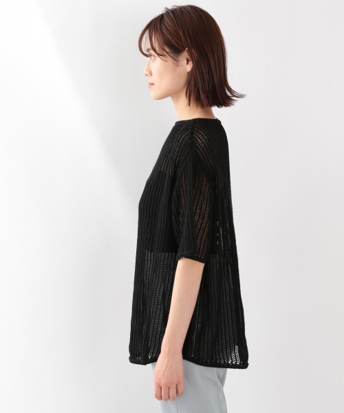 LOWRYS FARM（ローリーズファーム）の「スカシアミプルオーバー　887605（Tシャツ/カットソー・レディース・ブラック/ベージュ/アイボリー/パープル・FREE）」の6枚目の写真