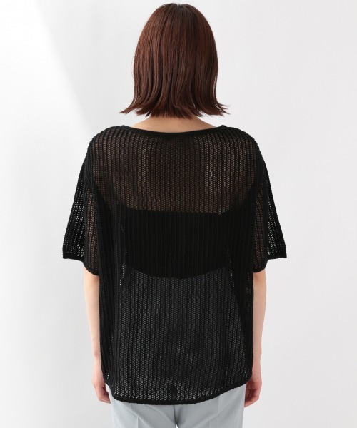 LOWRYS FARM（ローリーズファーム）の「スカシアミプルオーバー　887605（Tシャツ/カットソー・レディース・ブラック/ベージュ/アイボリー/パープル・FREE）」の7枚目の写真