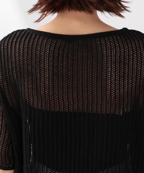 LOWRYS FARM（ローリーズファーム）の「スカシアミプルオーバー　887605（Tシャツ/カットソー・レディース・ブラック/ベージュ/アイボリー/パープル・FREE）」の8枚目の写真