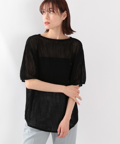 LOWRYS FARM（ローリーズファーム）の「スカシアミプルオーバー　887605（Tシャツ/カットソー・レディース・ブラック/ベージュ/アイボリー/パープル・FREE）」の15枚目の写真