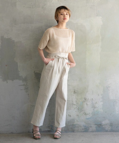 LOWRYS FARM（ローリーズファーム）の「スカシアミプルオーバー　887605（Tシャツ/カットソー・レディース・ブラック/ベージュ/アイボリー/パープル・FREE）」の12枚目の写真