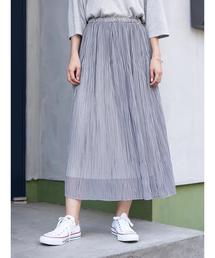 シフォンヨウリュウプリーツスカート*
