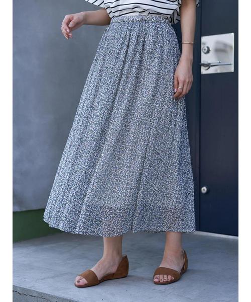 AMERICAN HOLIC（アメリカンホリック）の「シフォンヨウリュウプリーツスカート＊（スカート・レディース・ネイビー/イエロー/ミント/その他5/ブルー系その他/ドット/その他14/ライトベージュ・FREE）」の8枚目の写真