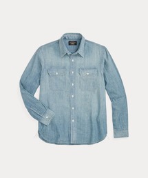 ダブルアールエル　インディゴバッファローウエスタンシャツ　xs Double RL『INDIGO BUFFALO WESTERN SHIRT』(DARK WASH