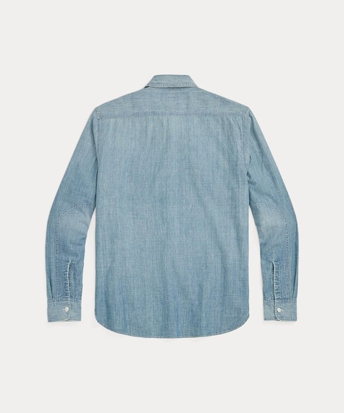 RRL（ダブル アール エル）の「インディゴ シャンブレー ワークシャツ（シャツ/ブラウス・メンズ・ブルー・SMALL/MEDIUM/LARGE/X-SMALL/X-LARGE/XXL/XXS）」の6枚目の写真