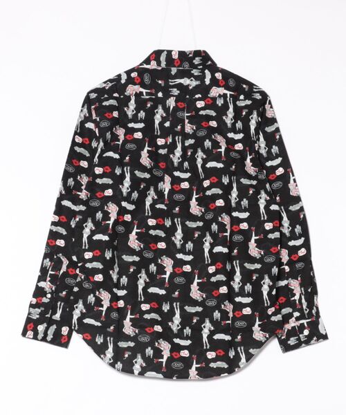 ARCHIVER（アーカイバ）の「【69】【made in japan】総柄　長袖シャツ（シャツ/ブラウス・レディース・ホワイト/ブラック・MEDIUM/LARGE）」の4枚目の写真