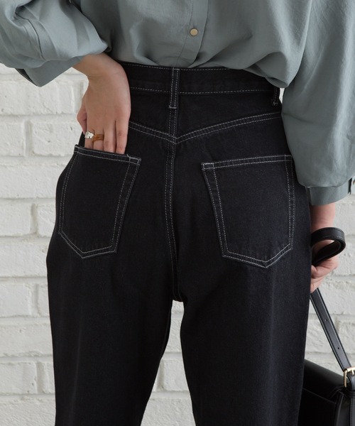 SpRay（スプレイ）の「ステッチハイウエストストレートパンツ（その他パンツ・レディース・ブルー/アイボリー/ブラック系その他・SMALL/MEDIUM/LARGE）」の14枚目の写真