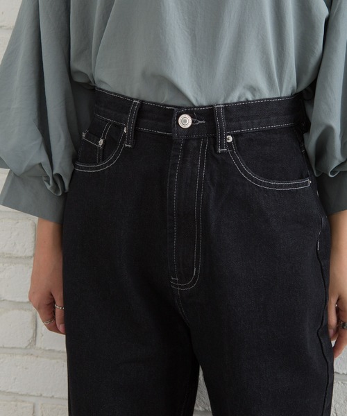 SpRay（スプレイ）の「ステッチハイウエストストレートパンツ（その他パンツ・レディース・ブルー/アイボリー/ブラック系その他・SMALL/MEDIUM/LARGE）」の16枚目の写真