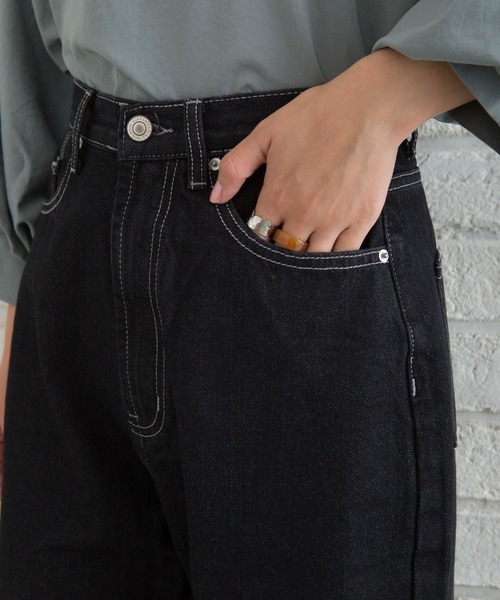 SpRay（スプレイ）の「ステッチハイウエストストレートパンツ（その他パンツ・レディース・ブルー/アイボリー/ブラック系その他・SMALL/MEDIUM/LARGE）」の17枚目の写真